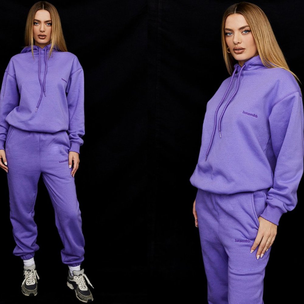 HOUSE OF CB 'Halo' Purple Oversized Hoodie NWOT - Picture 2 of 6